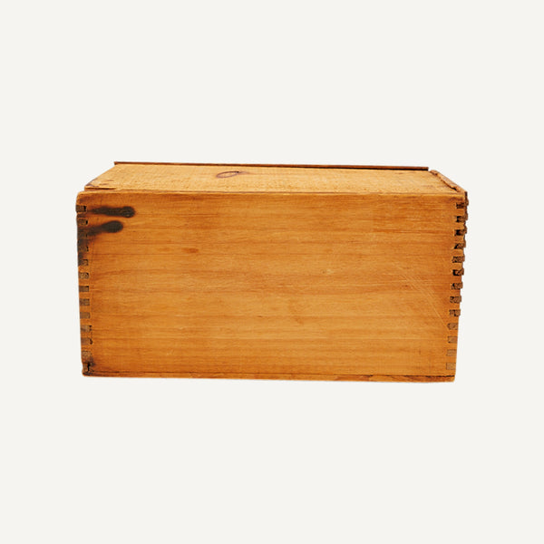 ANTIQUE PAPER LINED WOOD BOX