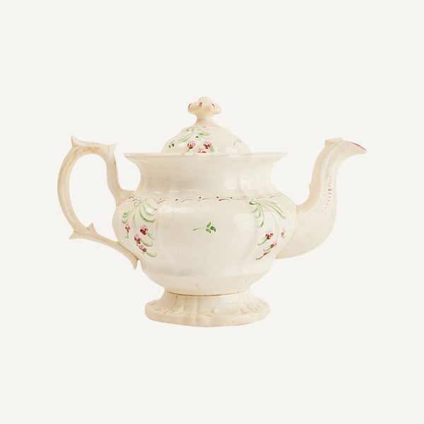 ANTIQUE HAND PAINTED TEAPOT