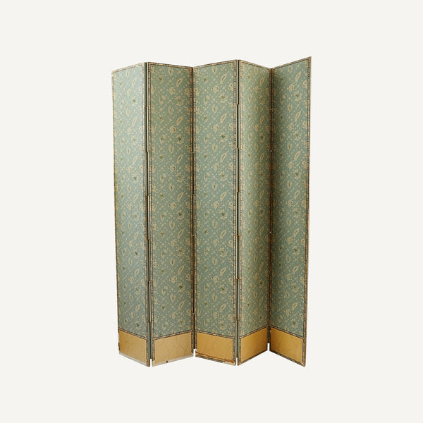 VINTAGE HAND BLOCK PRINTED FOLDING SCREEN