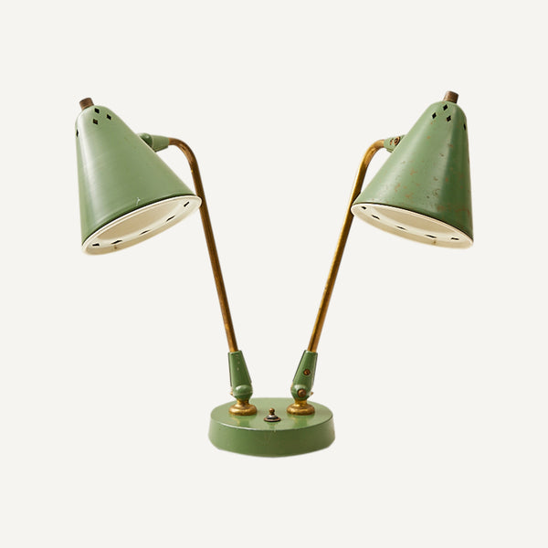 VINTAGE ENAMELED TASK LAMP