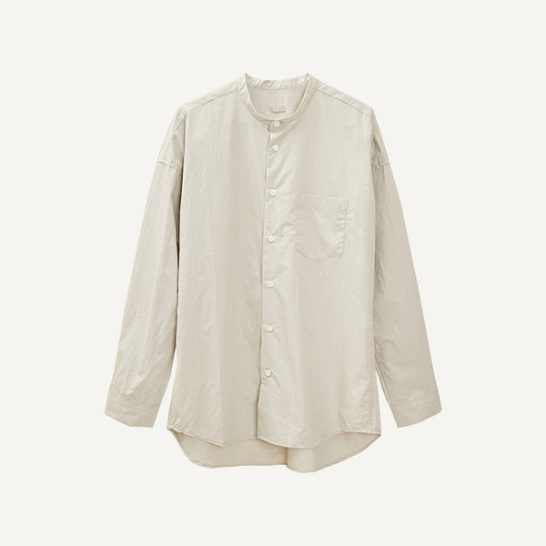 MAKIE SOLID STAND COLLAR SHIRT