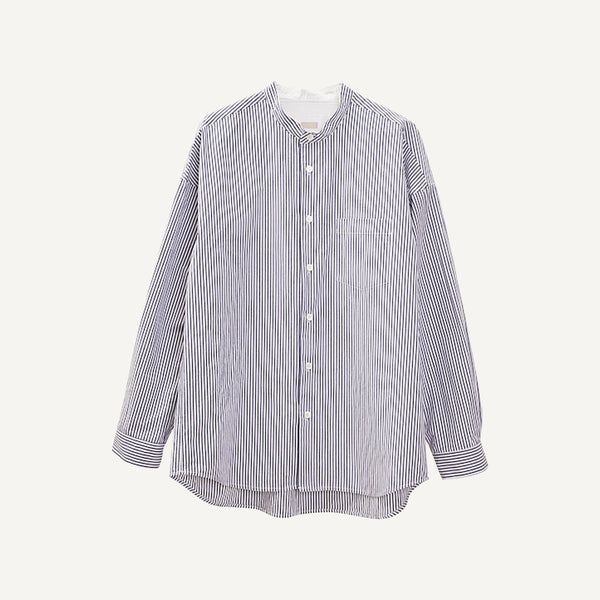 MAKIE STRIPED STAND COLLAR SHIRT