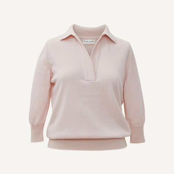 PLAIN GOODS CASHMERE POLO SWEATER