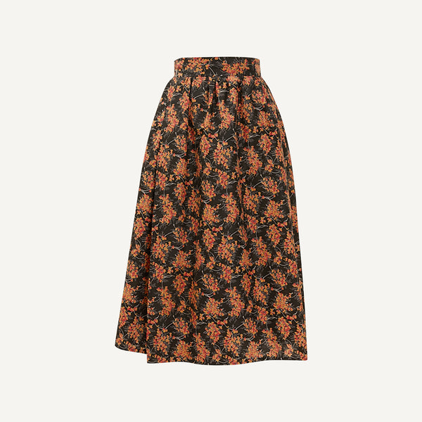 VINTAGE FLORAL PRINT WRAP SKIRT