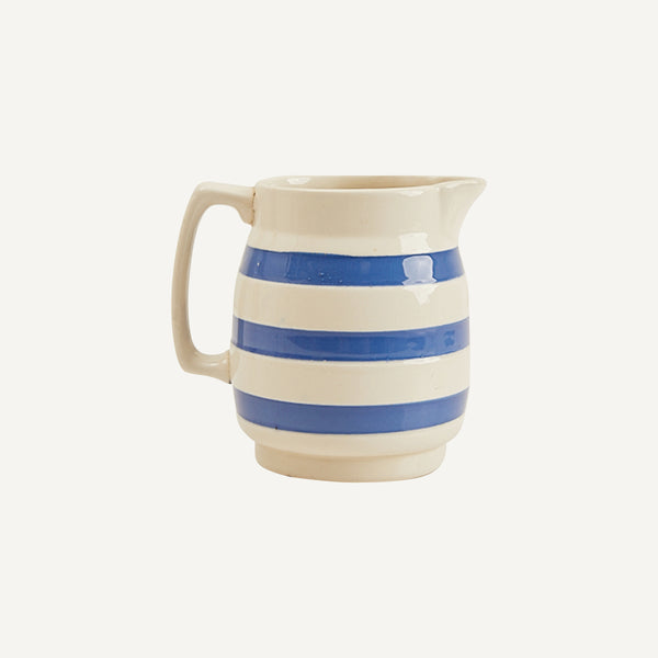 VINTAGE STRIPED IRONSTONE PITCHER