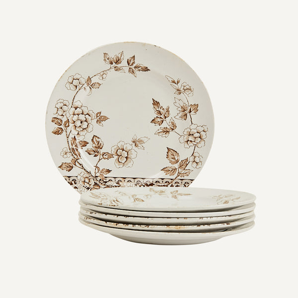 ANTIQUE TRANSFERWARE IRONSTONE PLATES