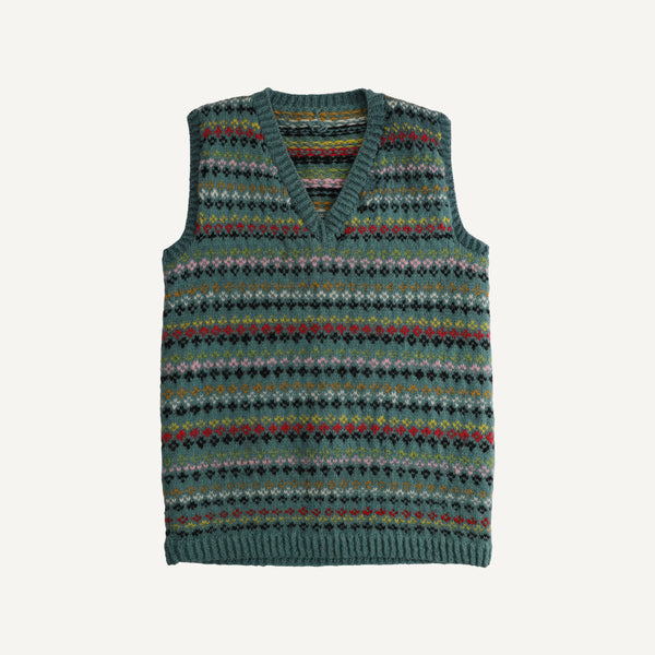 VINTAGE HAND-KNIT FAIR ISLE VEST