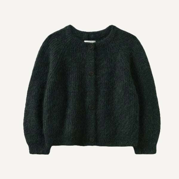 TOAST RIBBED MOHAIR CARDIGAN