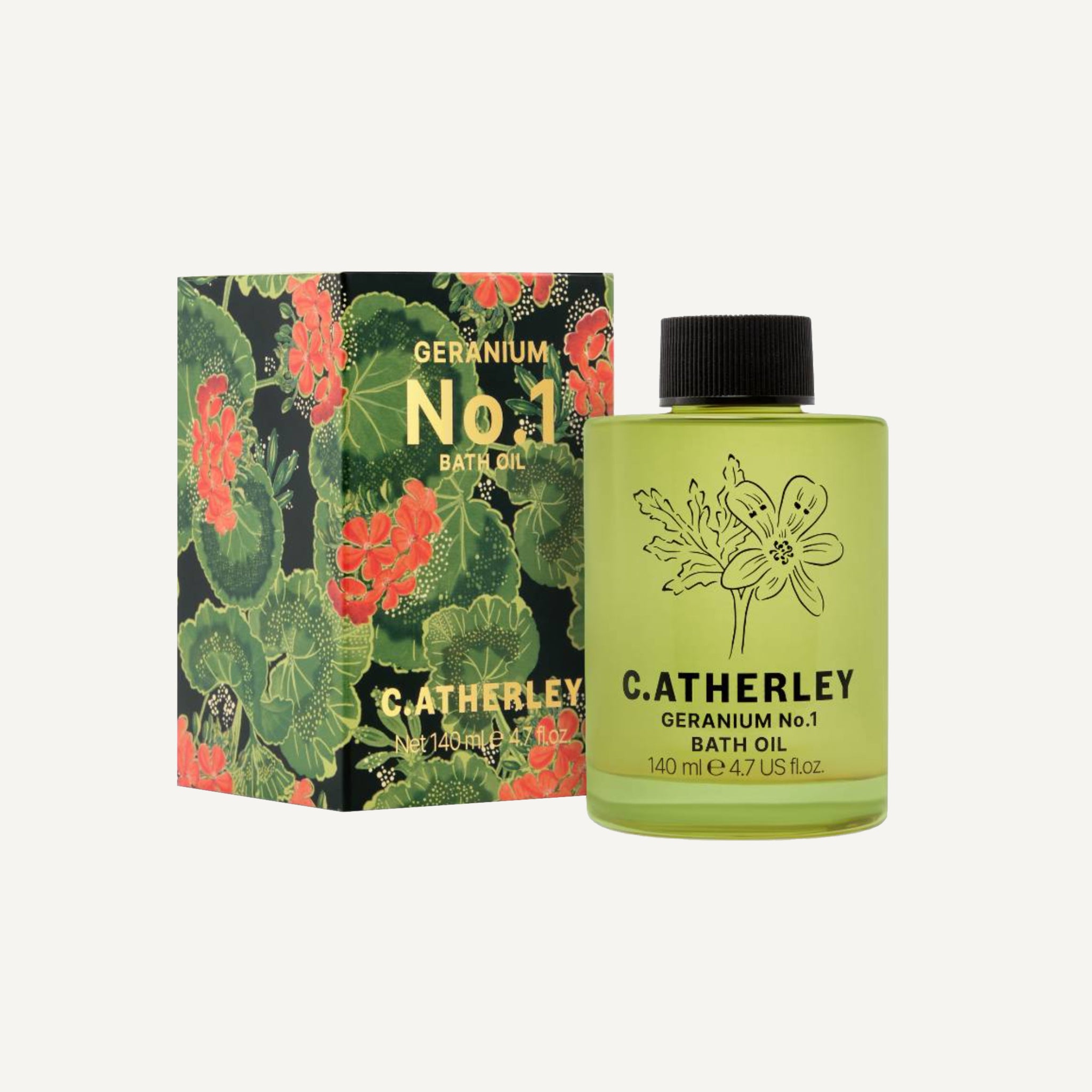 C. ATHERLEY GERANIUM NO. 1 BATH OIL - WINTER PACKAGING