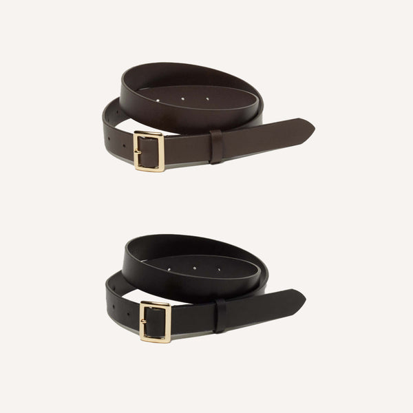 AURALEE SQUARE BUCKLE BELT