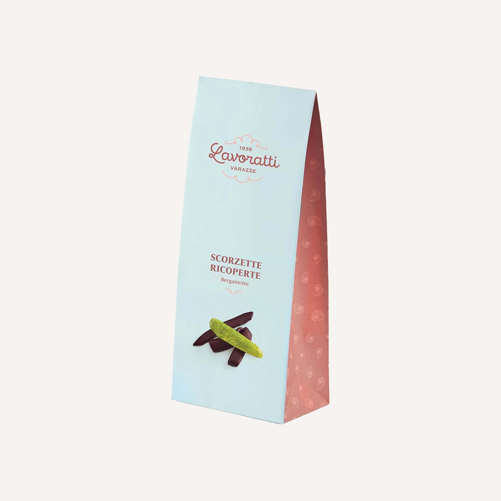 LAVORATTI CIOCCOLATO DARK CHOCOLATE COVERED BERGAMOT RINDS