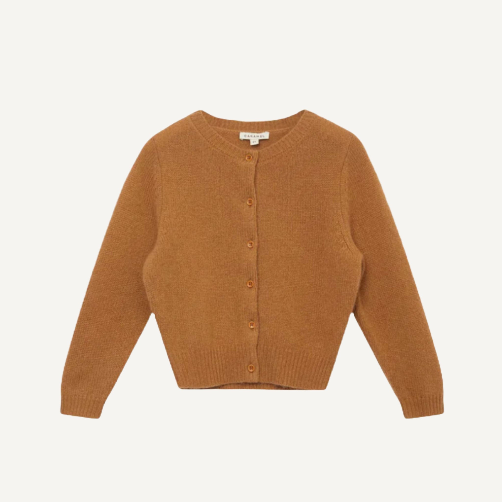 CARAMEL CASHMERE CARDIGAN