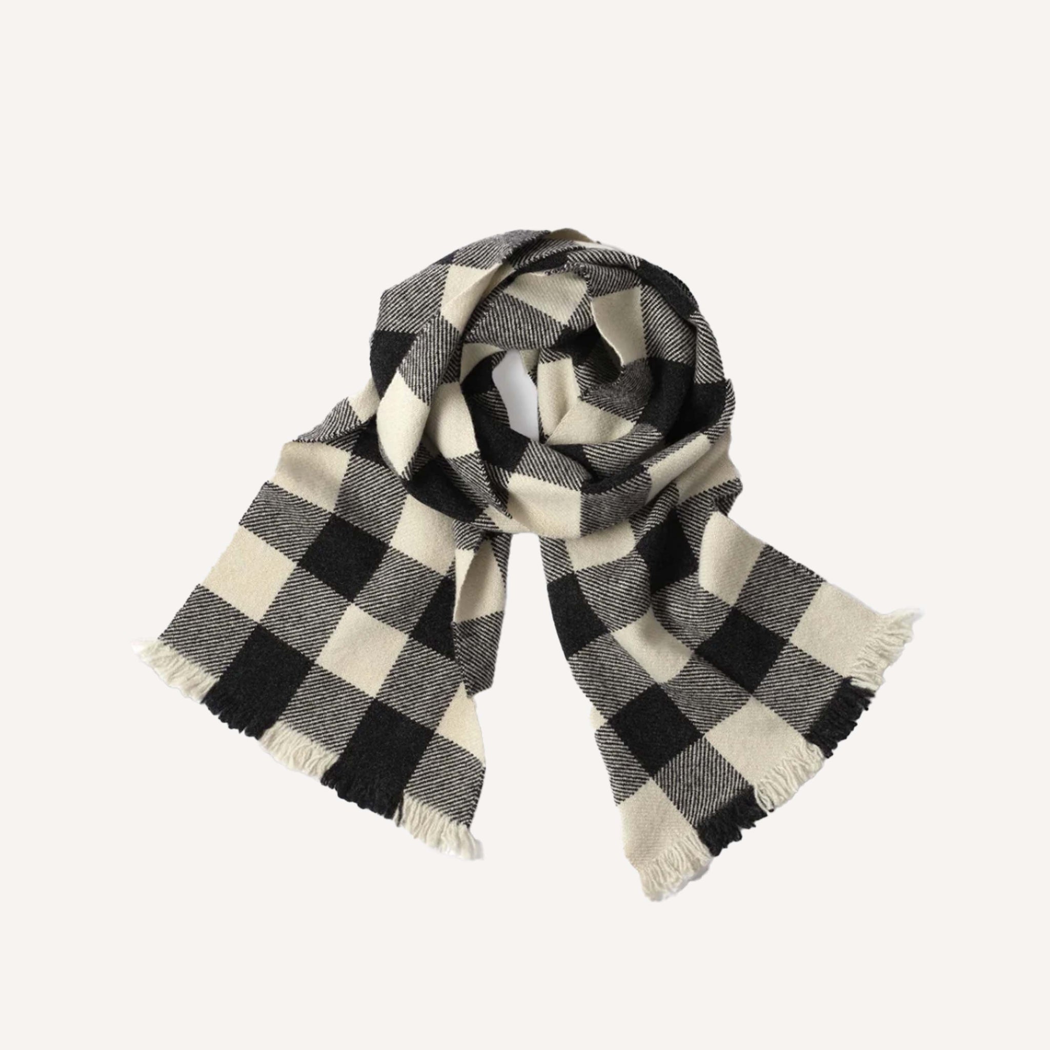 MARGARET HOWELL OVERSIZED GINGHAM SCARF