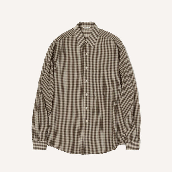 AURALEE AIRY CHECK SHIRT