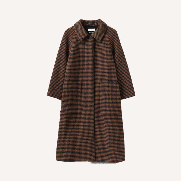 TOAST WOOL HOUNDSTOOTH COAT