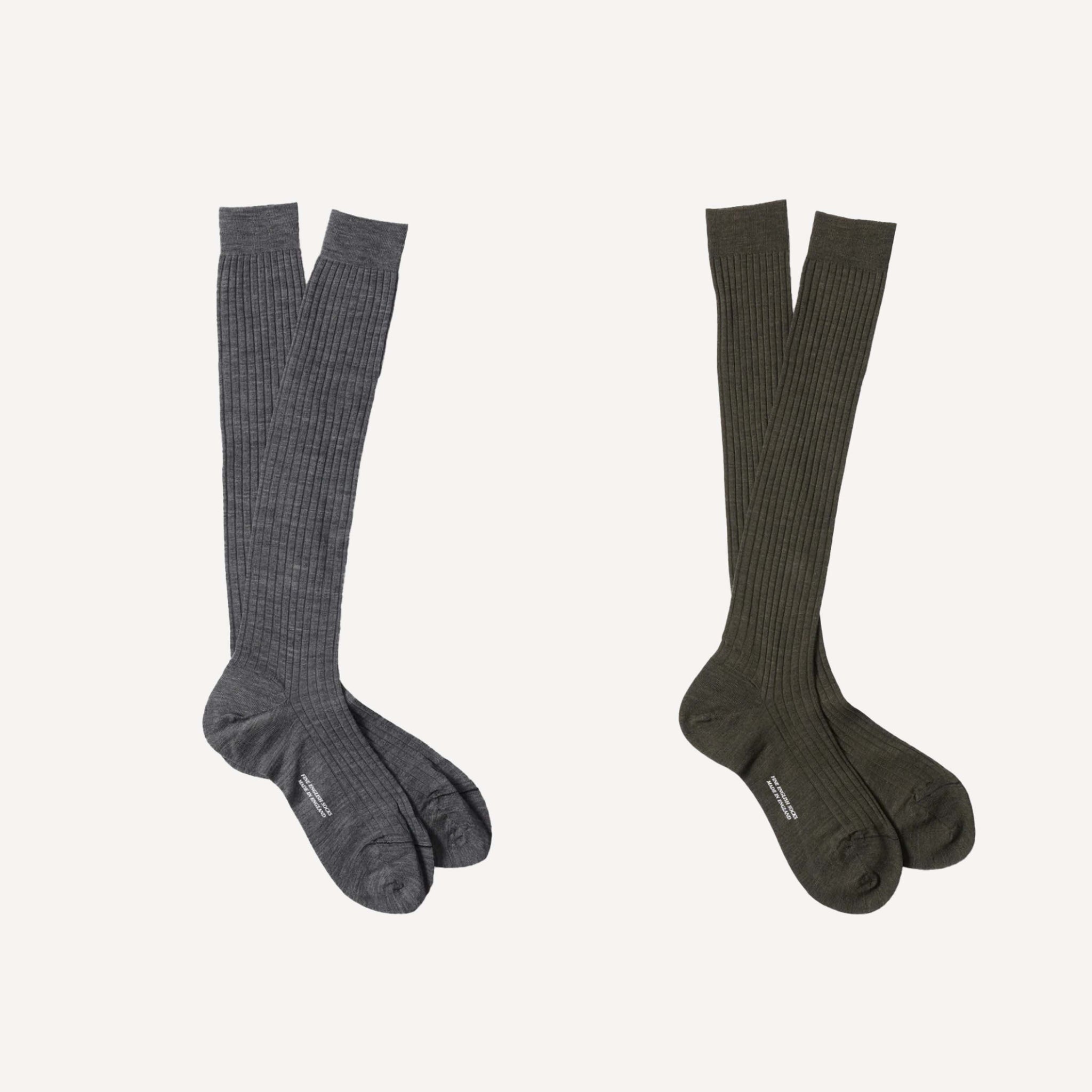 MARGARET HOWELL LONG RIBBED SOCKS