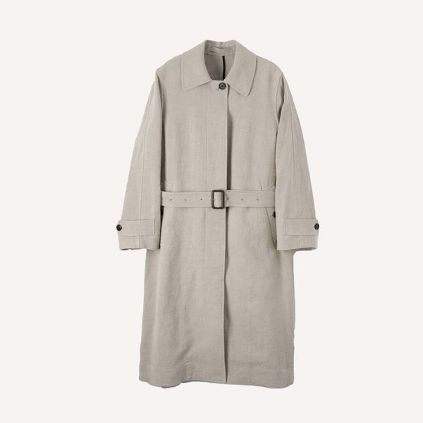 MARGARET HOWELL LINEN FLY FRONT MAC