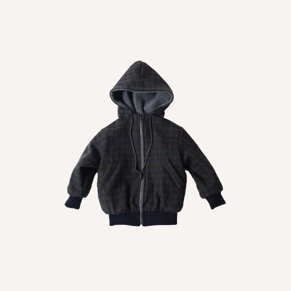 MAKIE ZIP-UP WOOL HOODIE JACKET