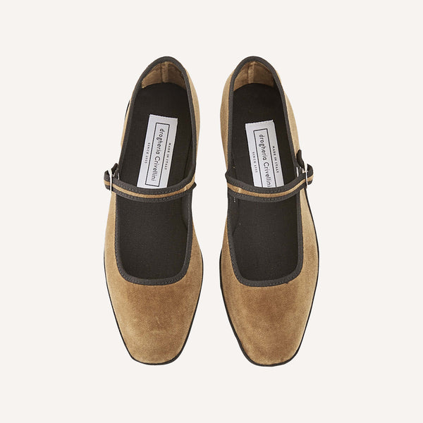 DROGHERIA CRIVELLINI x PLAIN GOODS VELVET MARY JANES