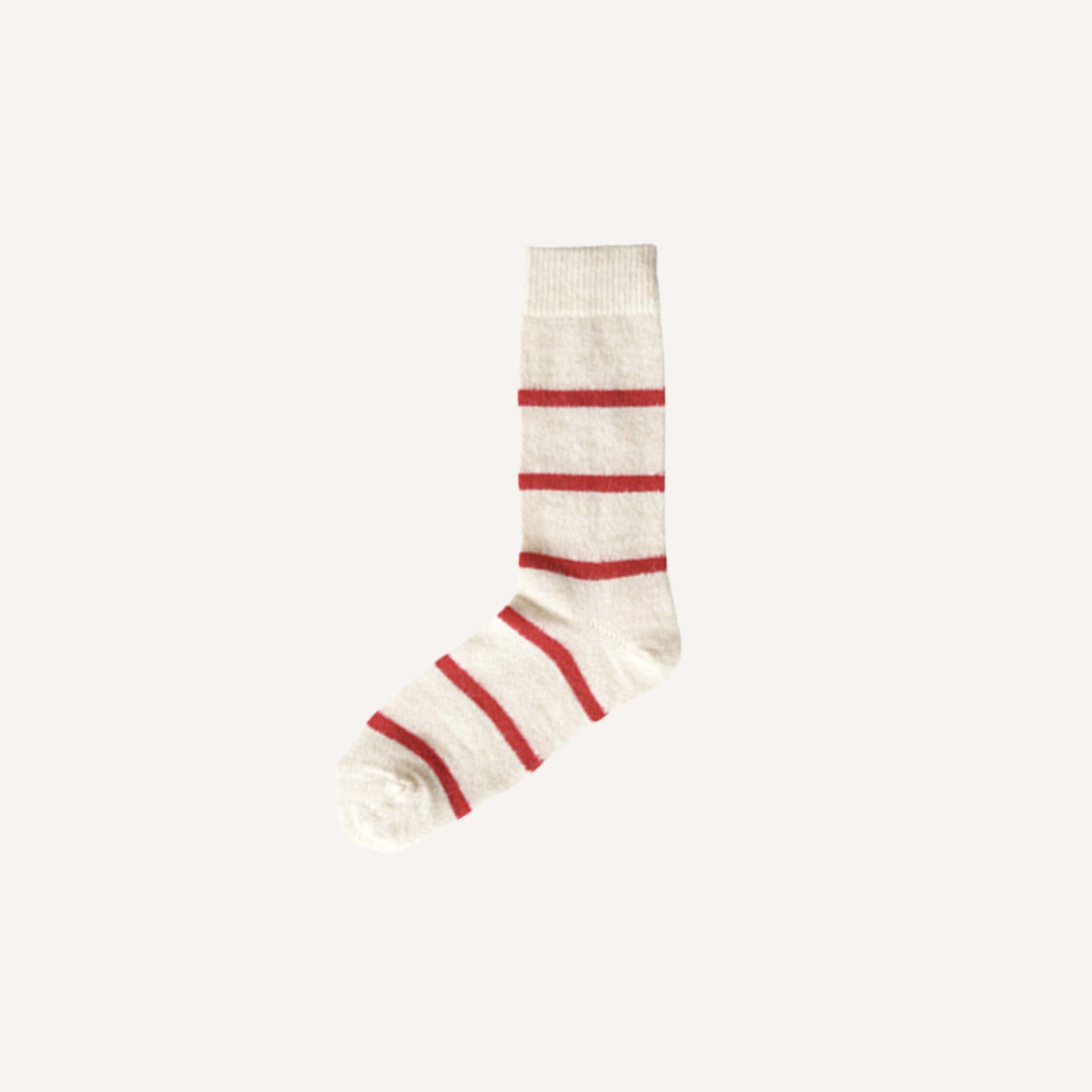 NISHIGUCHI KUTSUSHITA MOHAIR STRIPED SOCKS