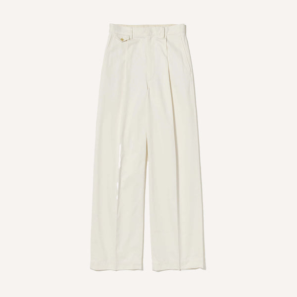 AURALEE WASHED FINX ONE-TUCK CHINOS