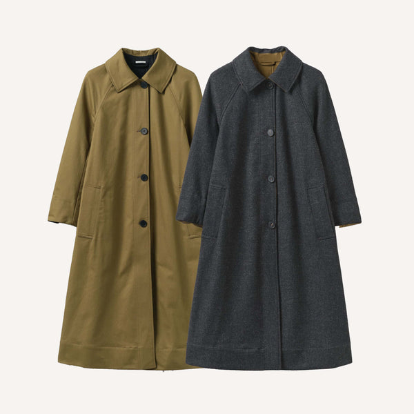 TOAST REVERSIBLE COTTON AND WOOL COAT