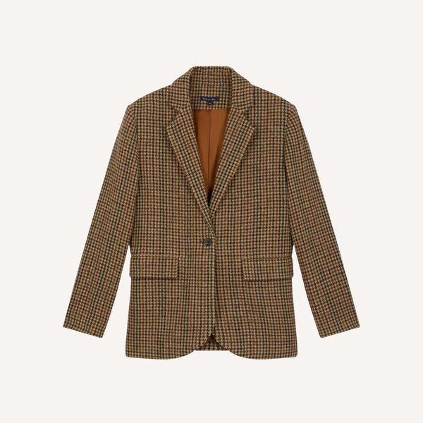 SOEUR HOUNDSTOOTH TWEED JACKET