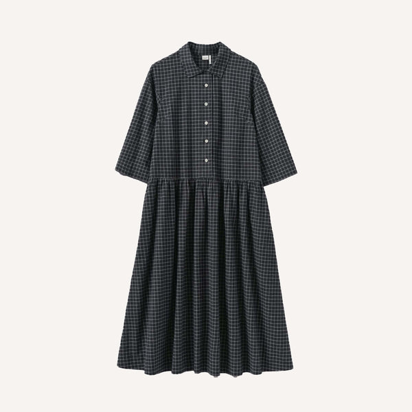 TOAST GRAPH CHECK SHIRT DRESS