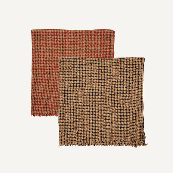 WOOL CHECK SCARF