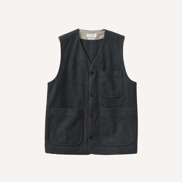 TOAST WOOL MELTON GILET