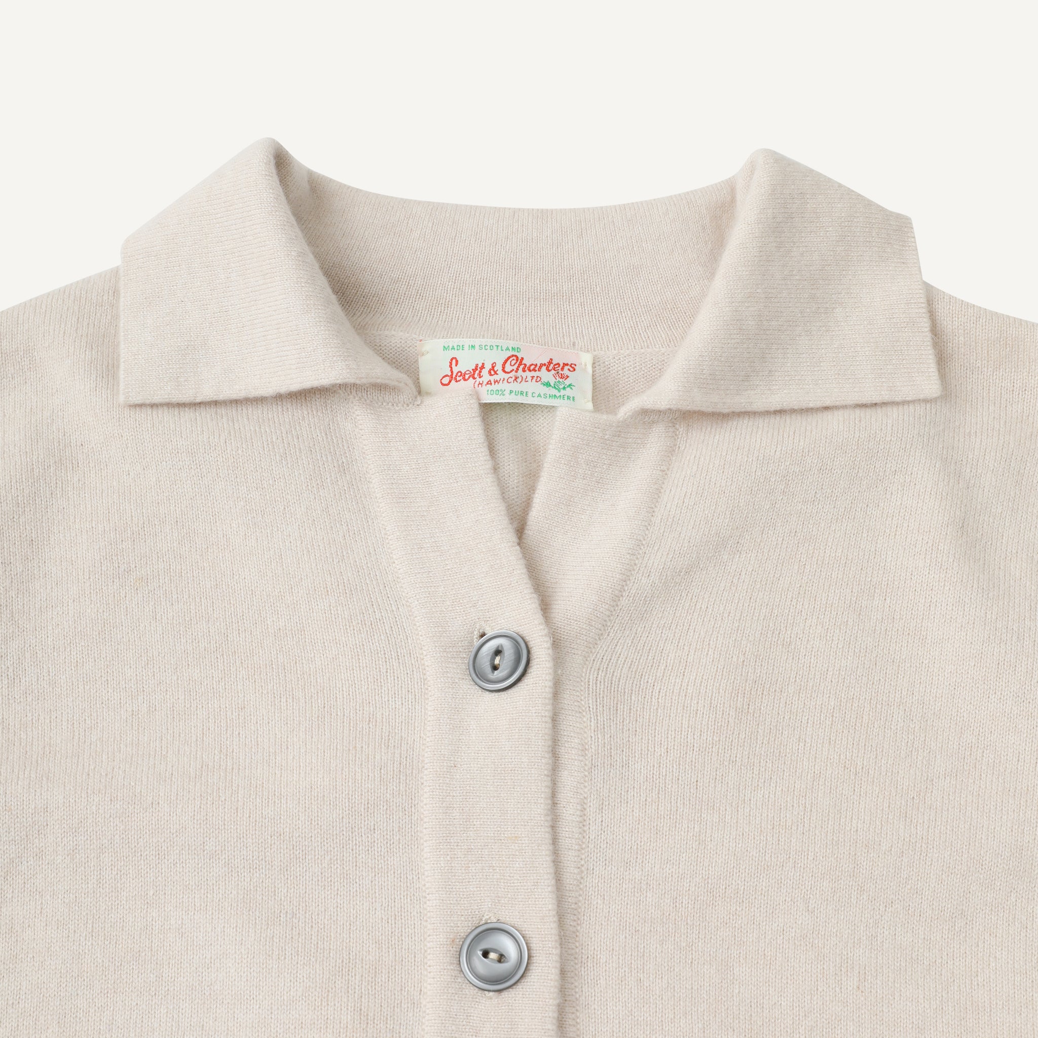 VINTAGE SCOTT & CHARTERS + PLAIN GOODS CASHMERE CARDIGAN