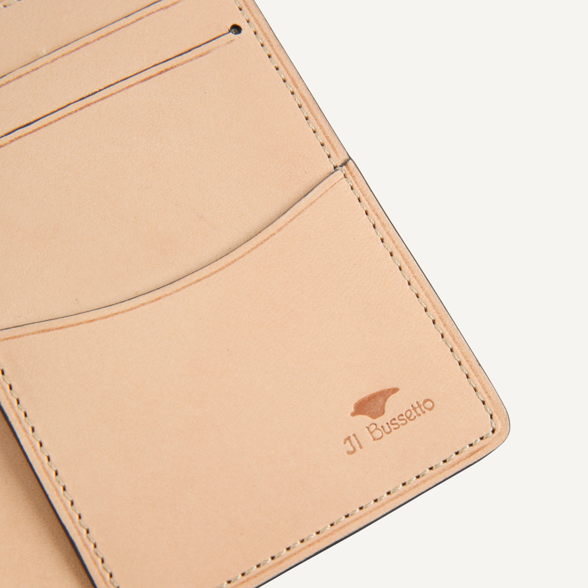Men's slim bifold leather card holder | Il Bussetto — Calame Palma
