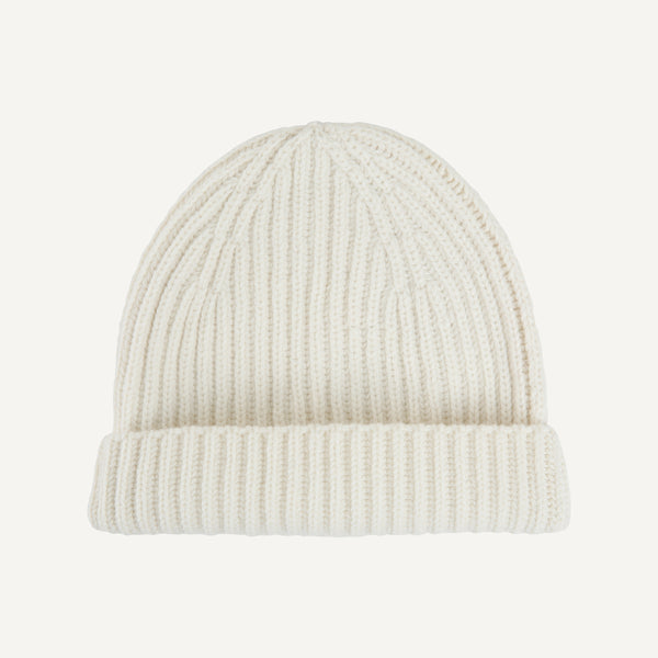 PLAIN GOODS RIBBED CASHMERE HAT